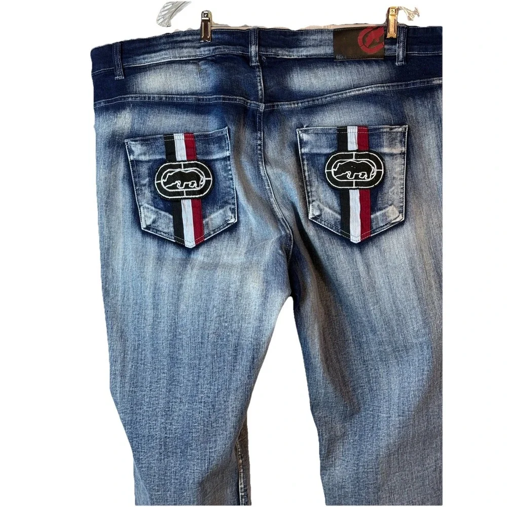 Ecko Unltd Athletic Jeans Men Size 44 NWT Rhino Logo Pockets Hip Hop Streetwear